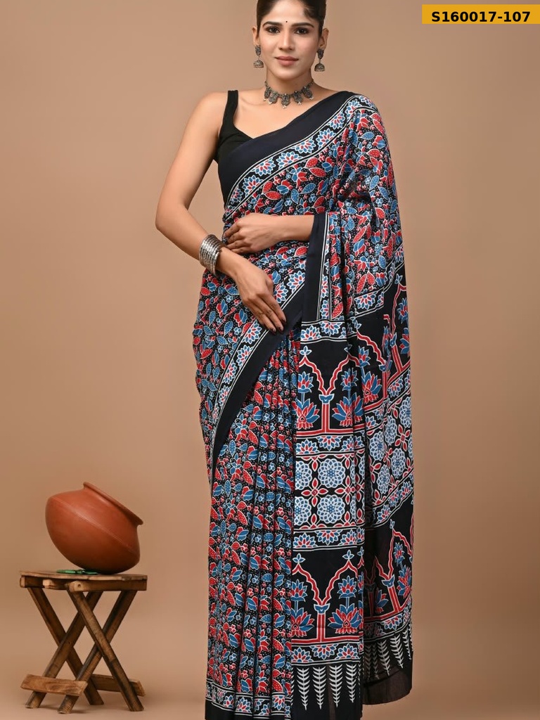 Fancy  Mulmul Cotton Sarees