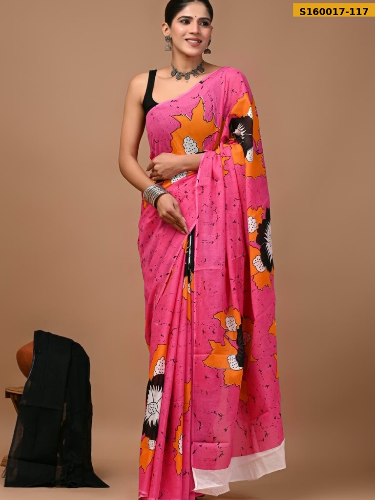 Fancy  Mulmul Cotton Sarees