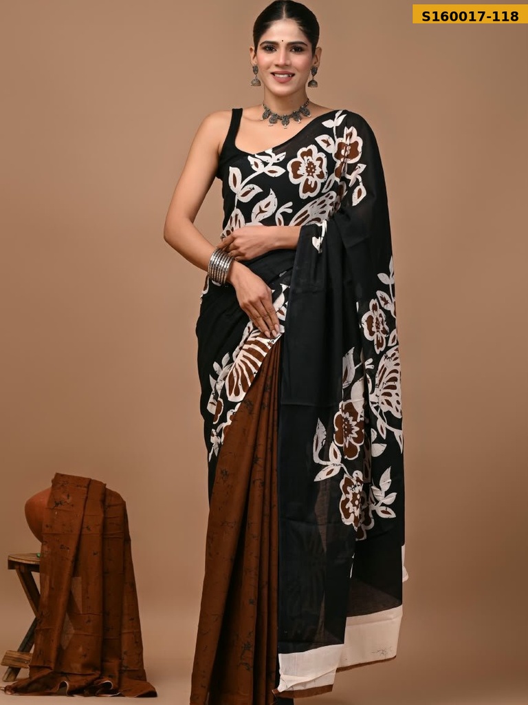 Fancy  Mulmul Cotton Sarees