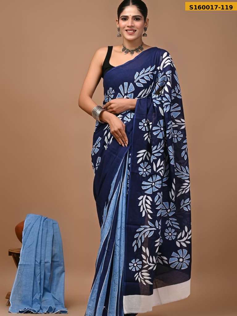 Fancy  Mulmul Cotton Sarees