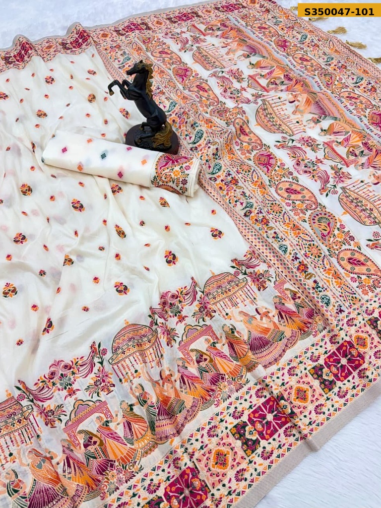 Pashmina Kashmiri Silk Saree