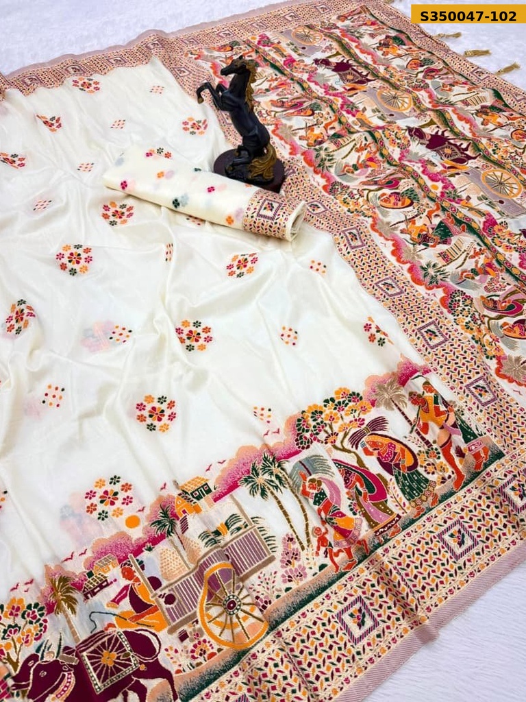 Pashmina Kashmiri Silk Saree
