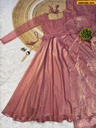 Fancy space silk Gown with dupatta