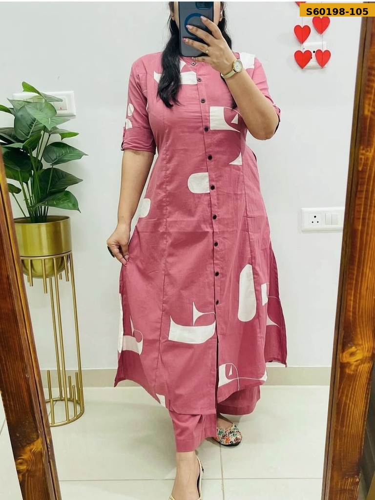 Fancy Rayon slub Kurti with pant