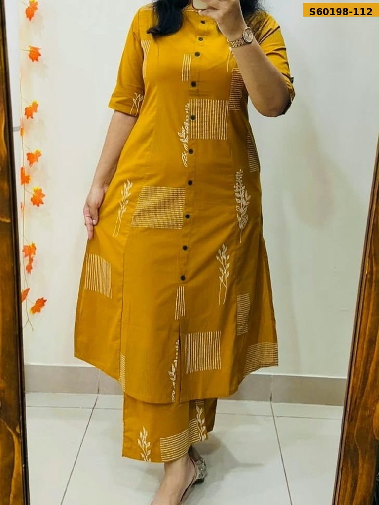 Fancy Rayon slub Kurti with pant