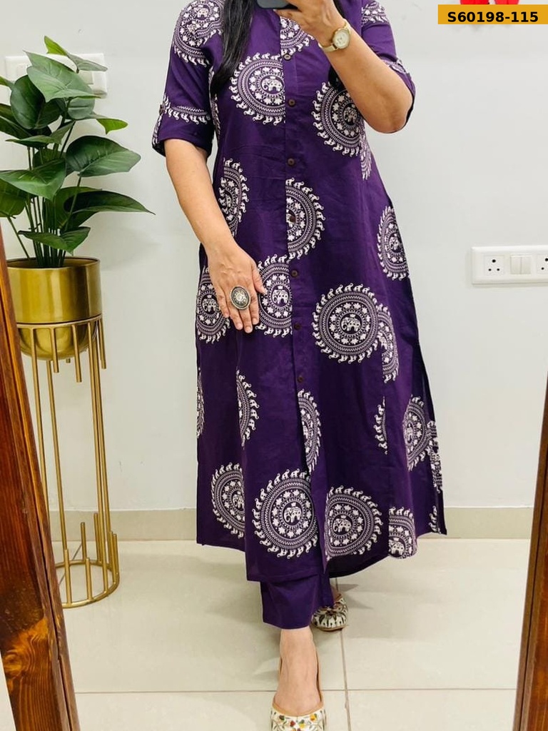 Fancy Rayon slub Kurti with pant