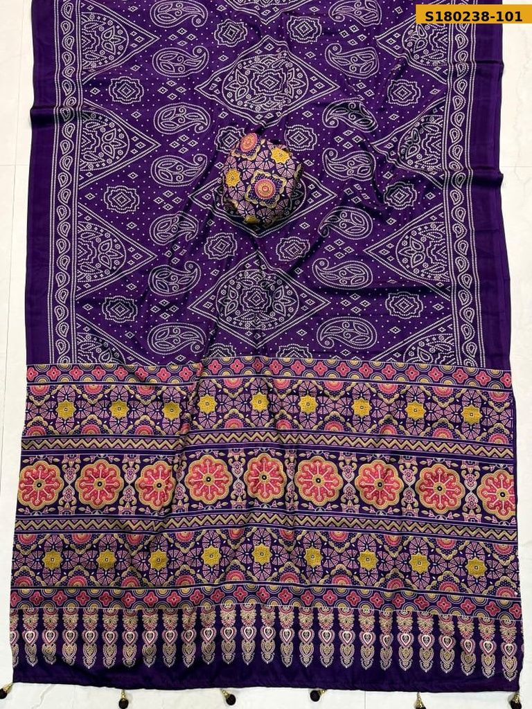 [S180238-101] Fancy Crepe Gaji Silk Saree (S180238-101)