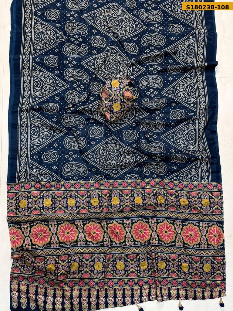 Fancy Crepe Gaji Silk Saree