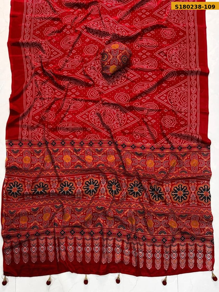 Fancy Crepe Gaji Silk Saree
