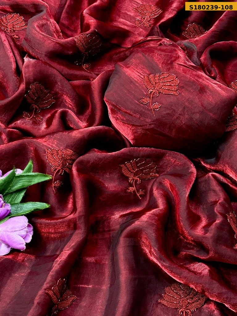 Fancy Space Satin Saree