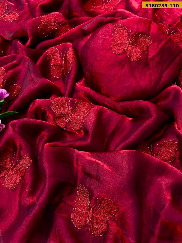 Fancy Space Satin Saree