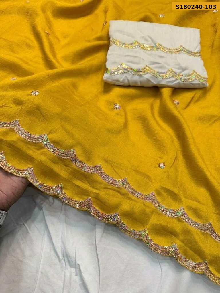 Fancy Vichitra Silk Saree